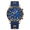 Reloj automático de moda para hombre con fecha: silicona deportiva y diseño inteligente