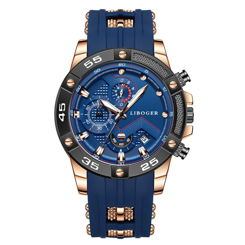 Reloj automático de moda para hombre con fecha: silicona deportiva y diseño inteligente