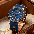 Reloj automático de moda para hombre con fecha: silicona deportiva y diseño inteligente