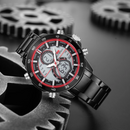 Reloj híbrido retro negro para hombre, estilo vintage con pantalla analógica y digital