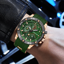 Reloj automático de moda para hombre con fecha: silicona deportiva y diseño inteligente